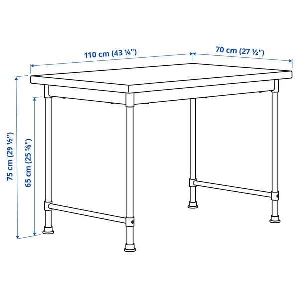 Illustration with measurements for the product: KULLABERG.