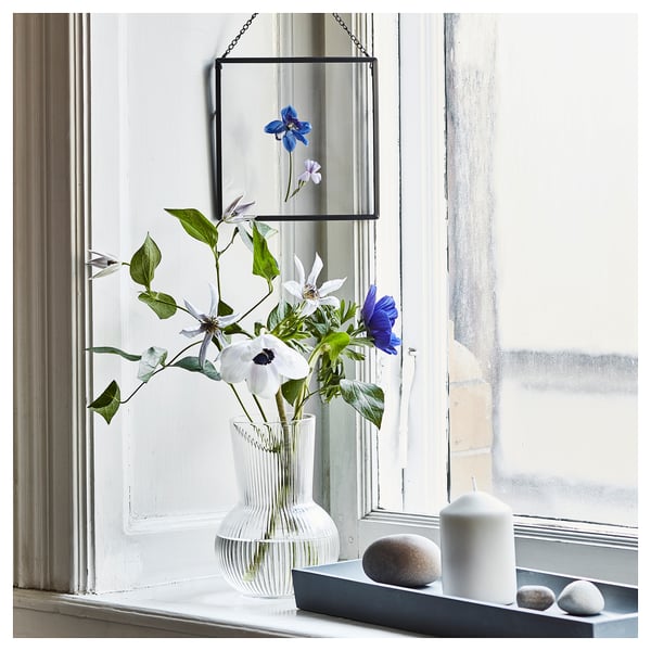 LÄTTNAD Unscented block candle, natural, 10 cm