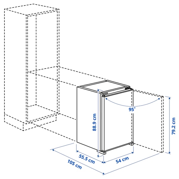 Illustration with measurements for the product: LAGAN.