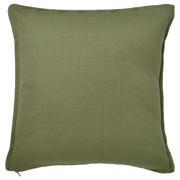 LAGERPOPPEL cushion, green, square, zip, recycled polyester.