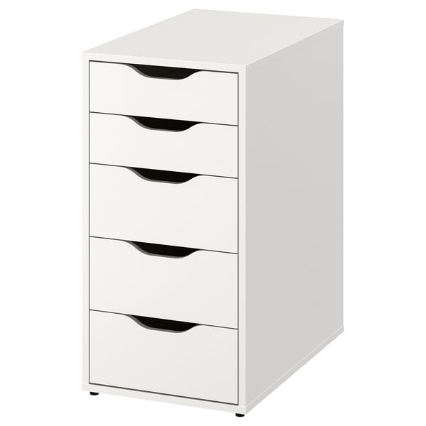 White five-drawer LAGKAPTEN cabinet, rectangular, modern design.
