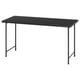 LAGKAPTEN desk: black, rectangular top with sleek metal legs, modern design.