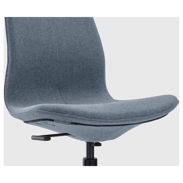 Modern office chair with height-adjust seat, tilt function, and lumbar support.