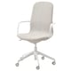LÅNGFJÄLL office chair - beige, fabric, ergonomic, adjustable, casters.