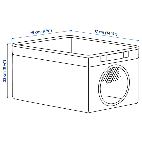 Illustration with measurements for the product: LEN.