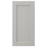 A light grey LERHYTTAN kitchen cabinet door with a solid wood frame and bevelled edges.