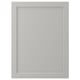 A grey LERHYTTAN kitchen cabinet door with a solid wood frame and bevelled edges.