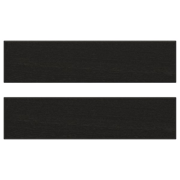 Black rectangular wooden panels for kitchen fronts.