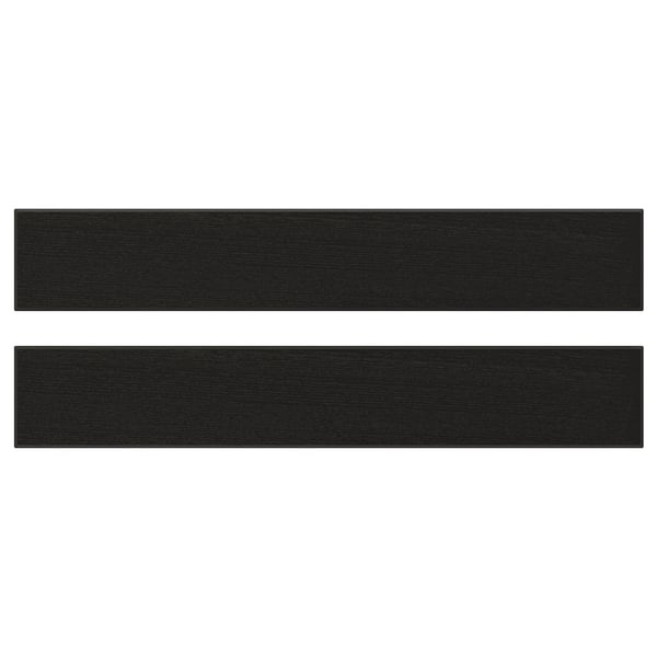 Black rectangular wooden panels; traditional, solid wood design.