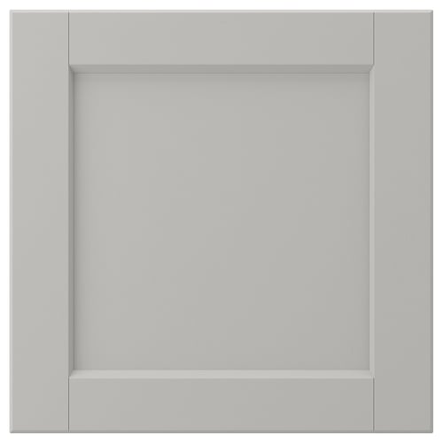 LERHYTTAN grey kitchen drawer front, classic design with bevelled edges and veneer panel.