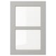 LERHYTTAN door, light grey, square, wooden frame, glass centre.