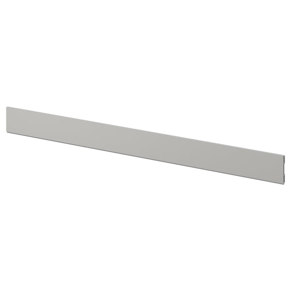 LERHYTTAN light grey kitchen plinth, birch veneer, rectangular, bevelled edges.