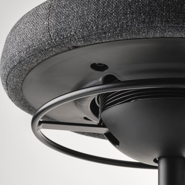 Close-up of modern office chairs base and mechanism, highlighting quality materials and design.