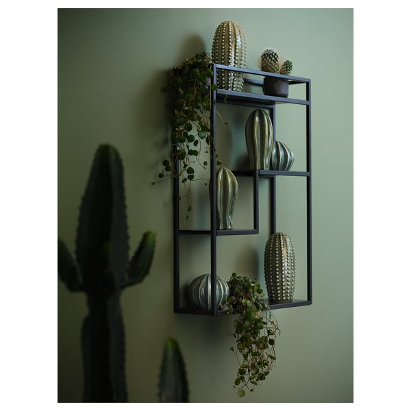 LINDÅSEN Display shelf, anthracite, 40x60 cm