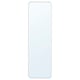 A LINDBYN white mirror with rounded corners, versatile wall mount.