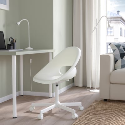 LOBERGET / MALSKÄR Swivel chair, white