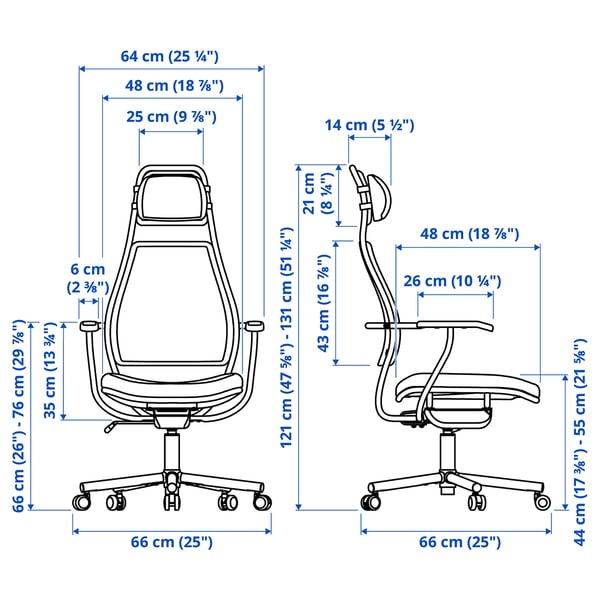 Illustration with measurements for the product: LÖPARBANA.
