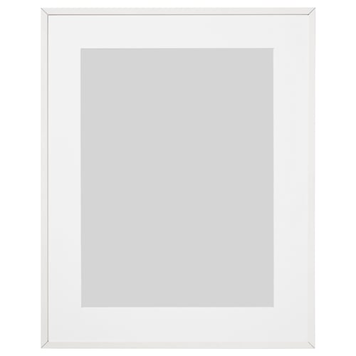 A sleek, silver LOMVIKEN picture frame with a thin metal edge, designed to enhance photos safely and stylishly.