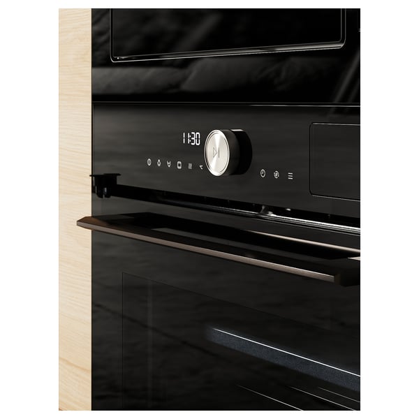 MÅGEBO Forced air oven with combined steam, IKEA 500 black