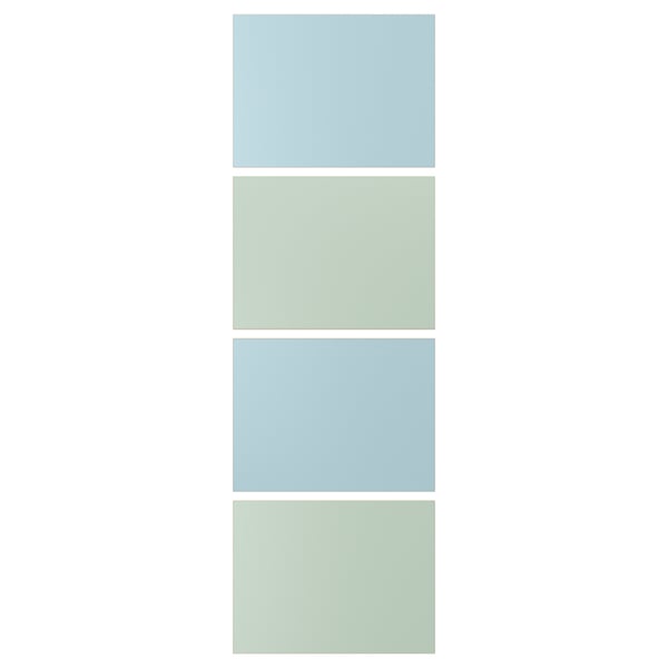 MEHAMN panels: light blue/green sides, fiberboard, rectangular.