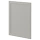 A light grey METOD kitchen cabinet door with a bevelled edge design.