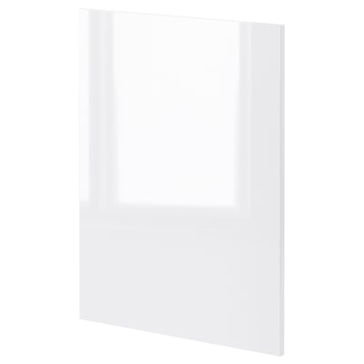 METOD high gloss white kitchen cabinet front, rectangle with smooth edges.