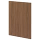 METOD kitchen door - walnut brown, smooth surface, rectangle with plastic edging.
