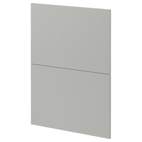 Light grey METOD cabinet with flat design.