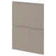 Modern grey-beige kitchen cabinet door with subtle handle.