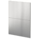 Modern stainless steel METOD kitchen panel. Sleek, rectangular, industrial design with a reflective surface.