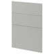 A light gray, rectangular METOD kitchen cabinet front. It has a sleek, modern design with three sections.