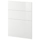 White glossy kitchen cabinet door, rectangular.