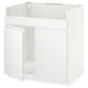 Alt: white METOD kitchen cabinet, square, modern design, with minimalist handles.