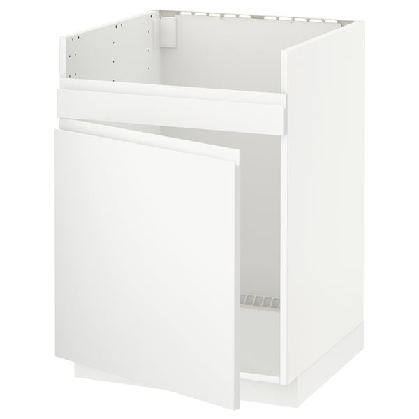 White METOD kitchen cabinet, modern design, sturdy particleboard & melamine.