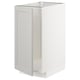 White METOD kitchen cabinet with bevelled edges, square, sturdy.