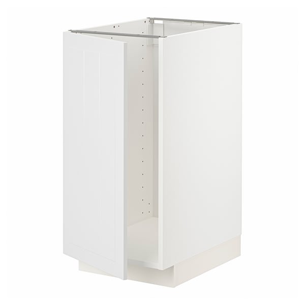 White METOD kitchen cabinet, rectangular, modern design with sleek finish.