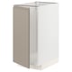 METOD grey-beige cabinet, modern with integrated handle.