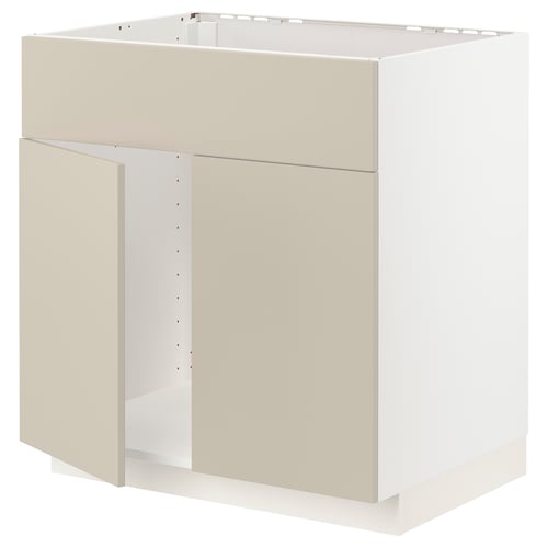 METOD kitchen cabinet in beige with smooth finish.