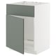 METOD kitchen cabinet in matte grey-green with modern design.