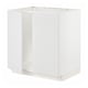 White METOD kitchen base cabinet, square, simple design.