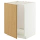 METOD kitchen cabinet in white and light wood.
