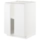 METOD: white kitchen unit. Square shape, modern design. Comes with white fronts, integrated handles.