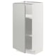 METOD white cabinet, modern, glossy finish, two shelves, rectangular shape.