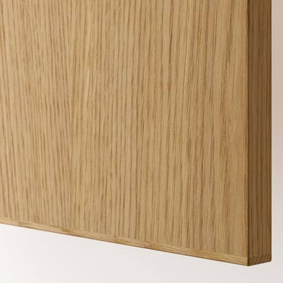 METOD Base cabinet with shelves, white/Sinarp oak veneer, 40x60 cm