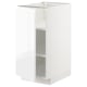 White METOD kitchen cabinet with high gloss finish and modern design.