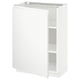 White METOD kitchen cabinet, minimalist design, matte finish, with adjustable shelves.
