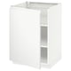 Modern white kitchen cabinet, powder-coated, rectangular, minimalist design.