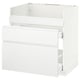 METOD kitchen unit, white, minimalist, clean lines, three drawers, sleek design.