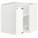 White METOD kitchen cabinet set with glossy doors, adjustable shelves, sturdy frame, modern design.
