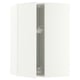 METOD Corner wall cabinet with carousel, white/Aspudden matt white, 68x100 cm